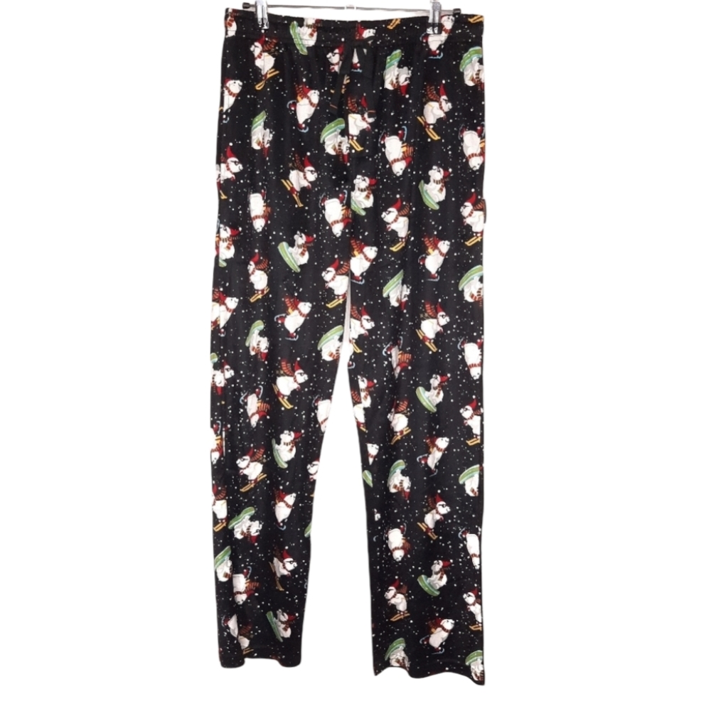 Hawke & Co Polar Bear Winter Men's Pajama Pants, Sz. MED